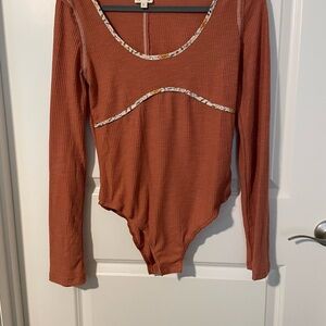 Rust Long Sleeve Bodysuit POL